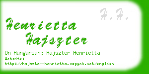 henrietta hajszter business card